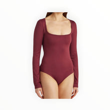 Simon Miller Rohe Stretch Nylon Bodysuit - Burgundy
