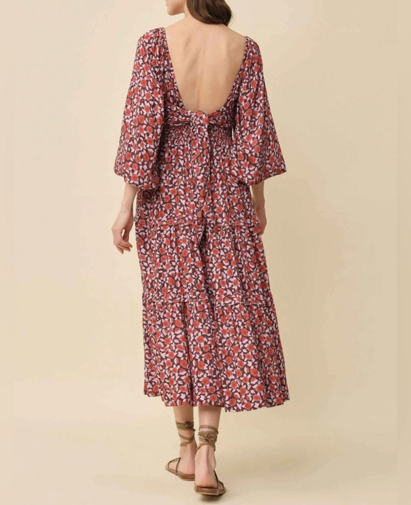 Omika Monica Midi Dress - Felice Plum