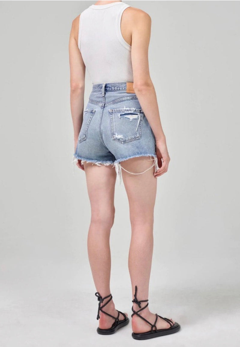Citizens of Humanity Marlow Frayed Denim Shorts - Cape Cod