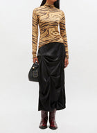 GANNI Draped Skirt - Black