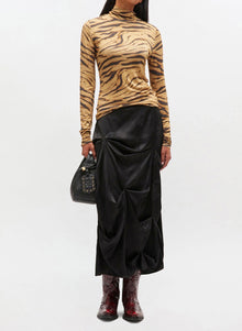 GANNI Draped Skirt - Black