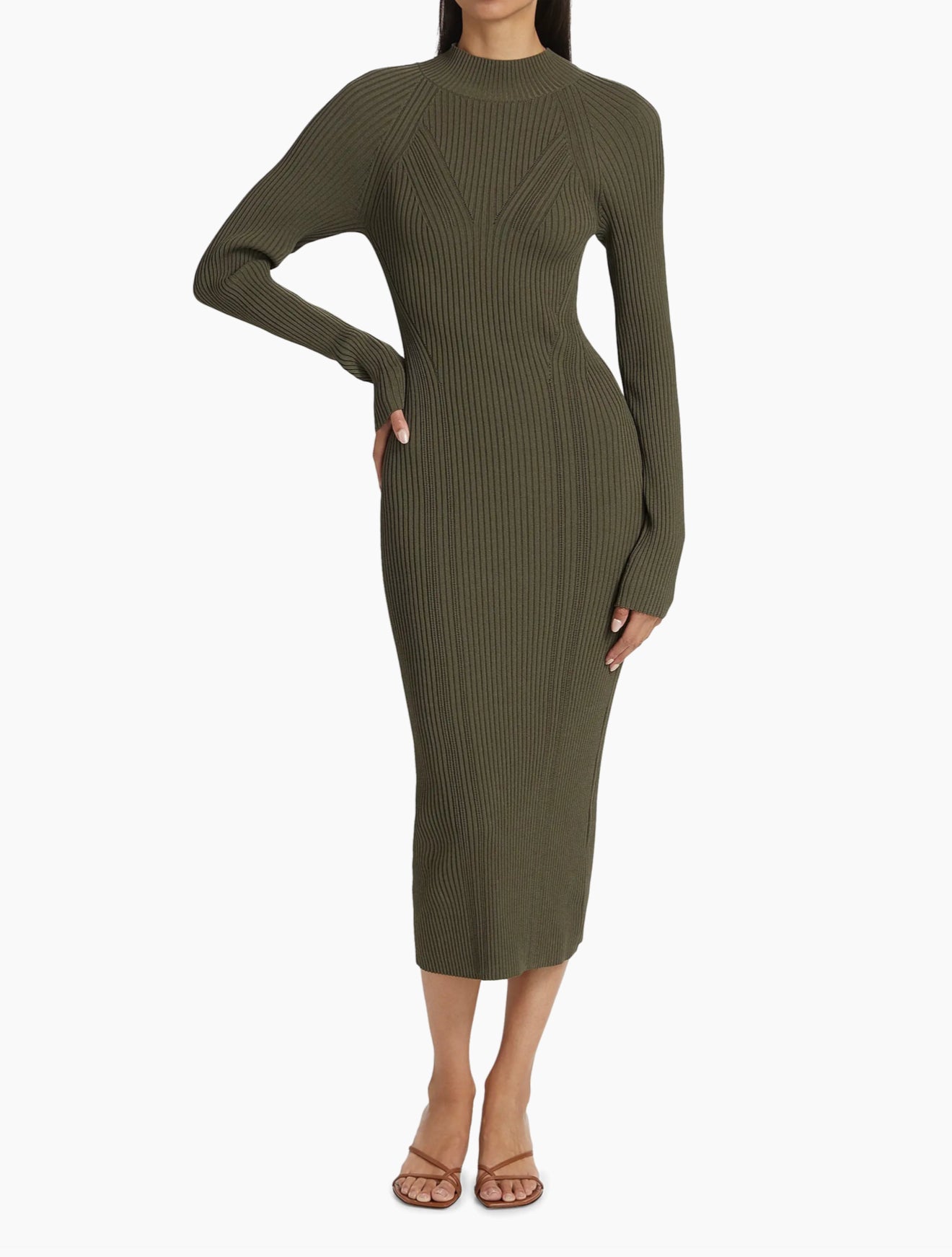 A.L.C. Halle Knit Dress - Dark Sage