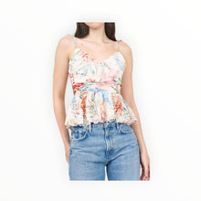 Christy Lynn Ashton Top - Ivory Garden Print