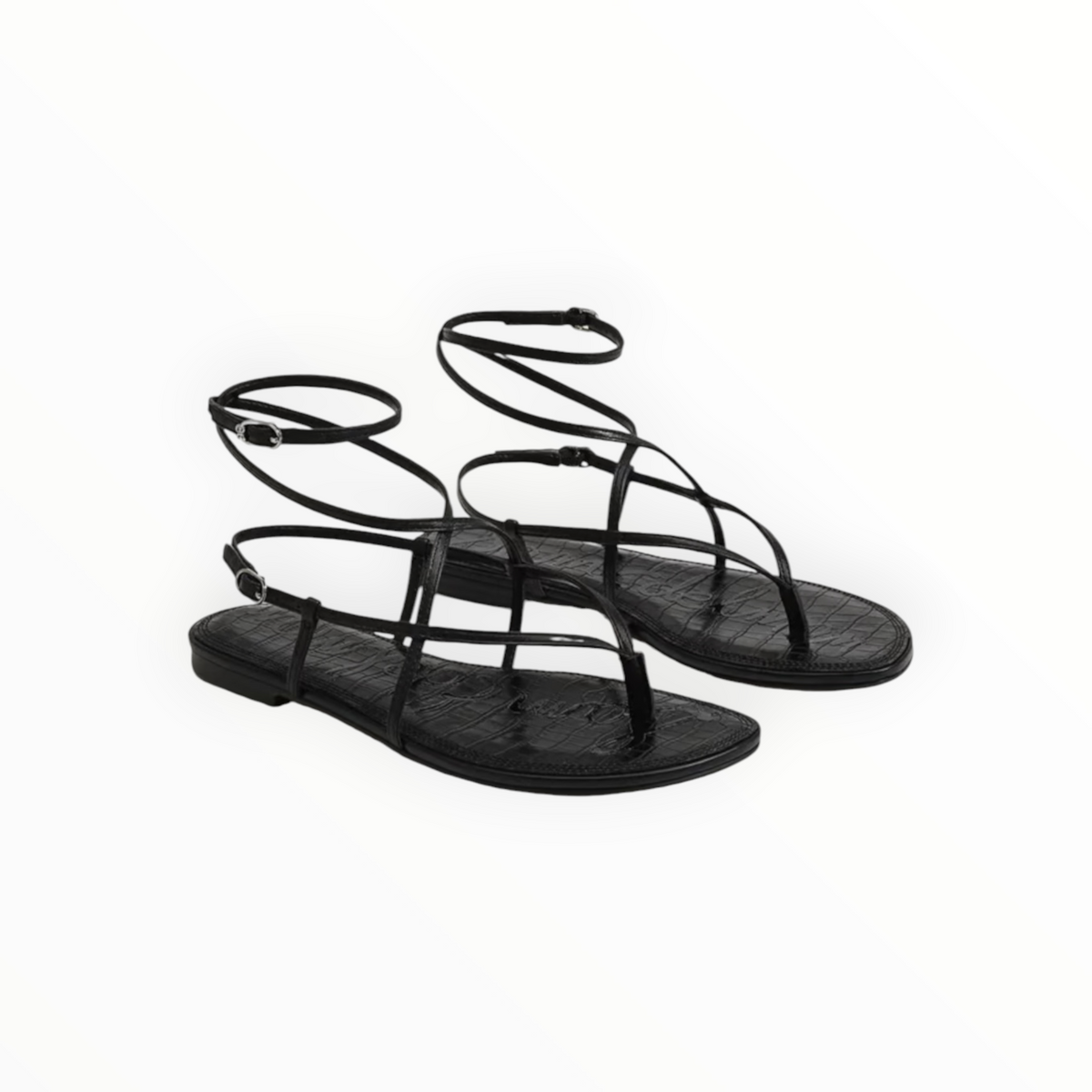 Sam Edelman Clarra Strappy Sandal - Black Leather