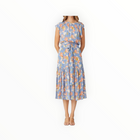 Shoshanna Peony Floral Dress - Slate Blue Multi
