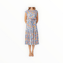 Shoshanna Peony Floral Dress - Slate Blue Multi