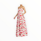 Sachin & Babi Beau Ivory Floral Waist Gown - Watercolor Poppies