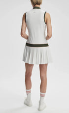 Varley Jouri Court Dress 32.5" - White/ Deep Ivy