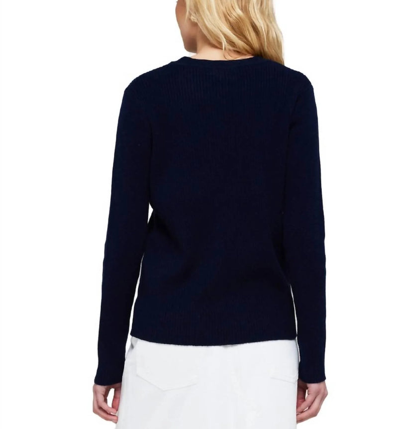 Brodie Cashmere Katie Sweater - Navy