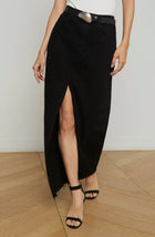 L'Agence Rysa Denim Maxi Skirt - Noir
