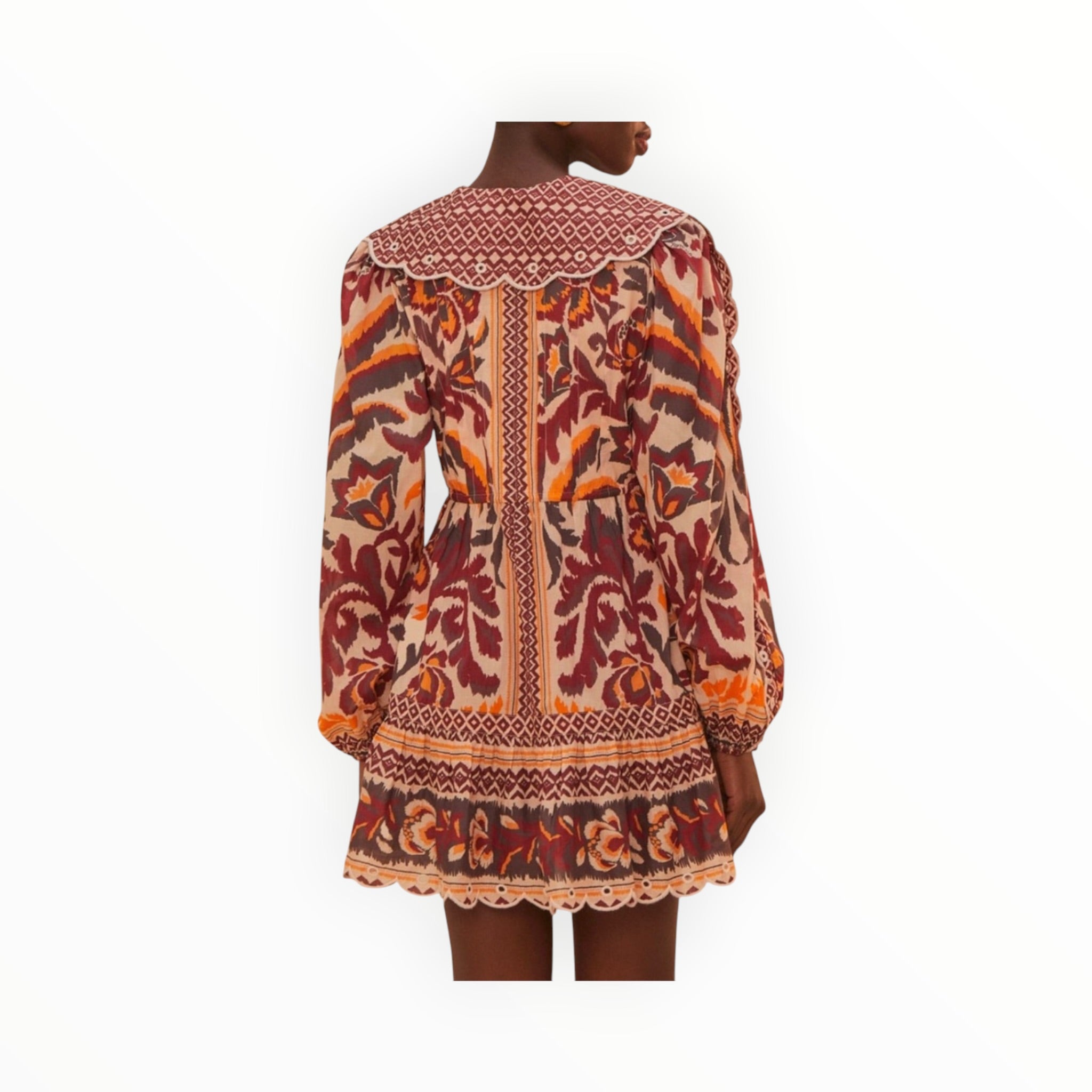 Farm Rio Cream Toucans Scarf Dress - Cream