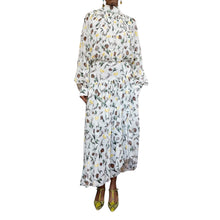 Marni Chiffon Dress with Tulips and Hares - Multi