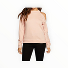 Chaser Linen French Terry Vented Shoulder Raglan Pullover - Pink