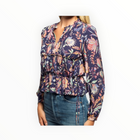 Shoshanna Lyndon Top - Navy/Pink Multi