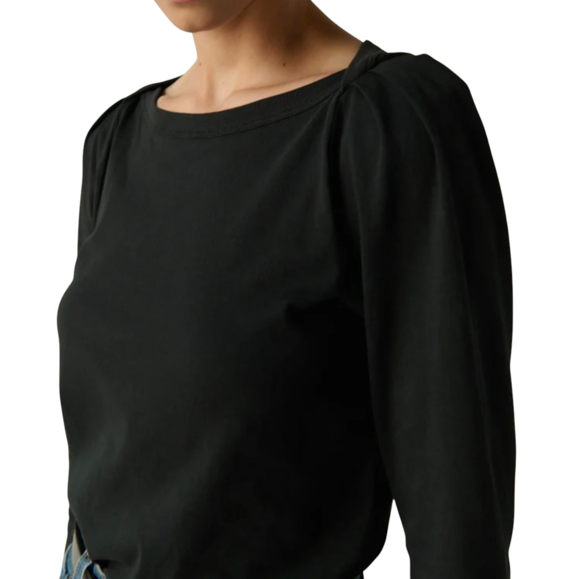 Nation Ltd Amelie Envelepe Neck Top - Jet Black
