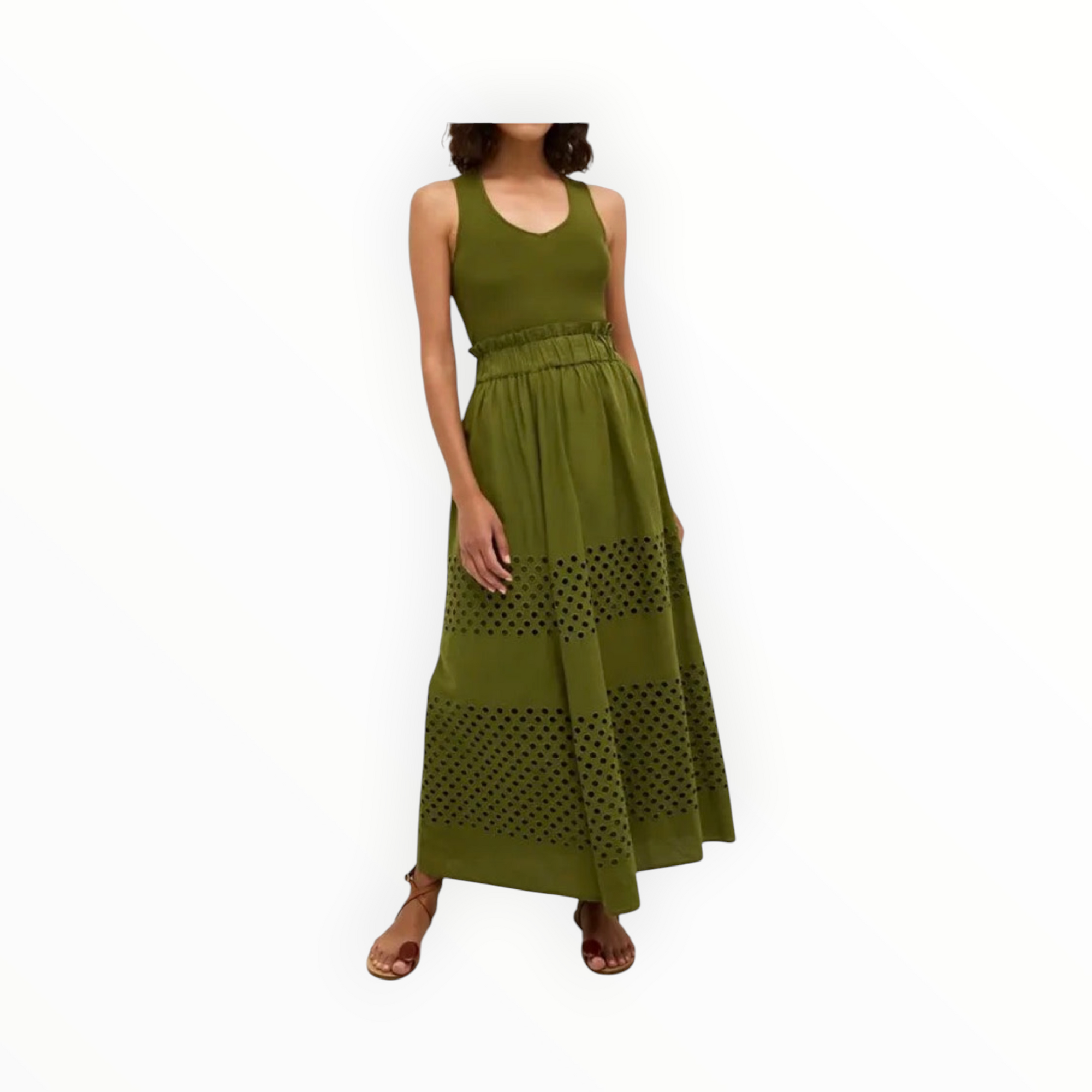 Marie Oliver Draper Skirt - Pesto