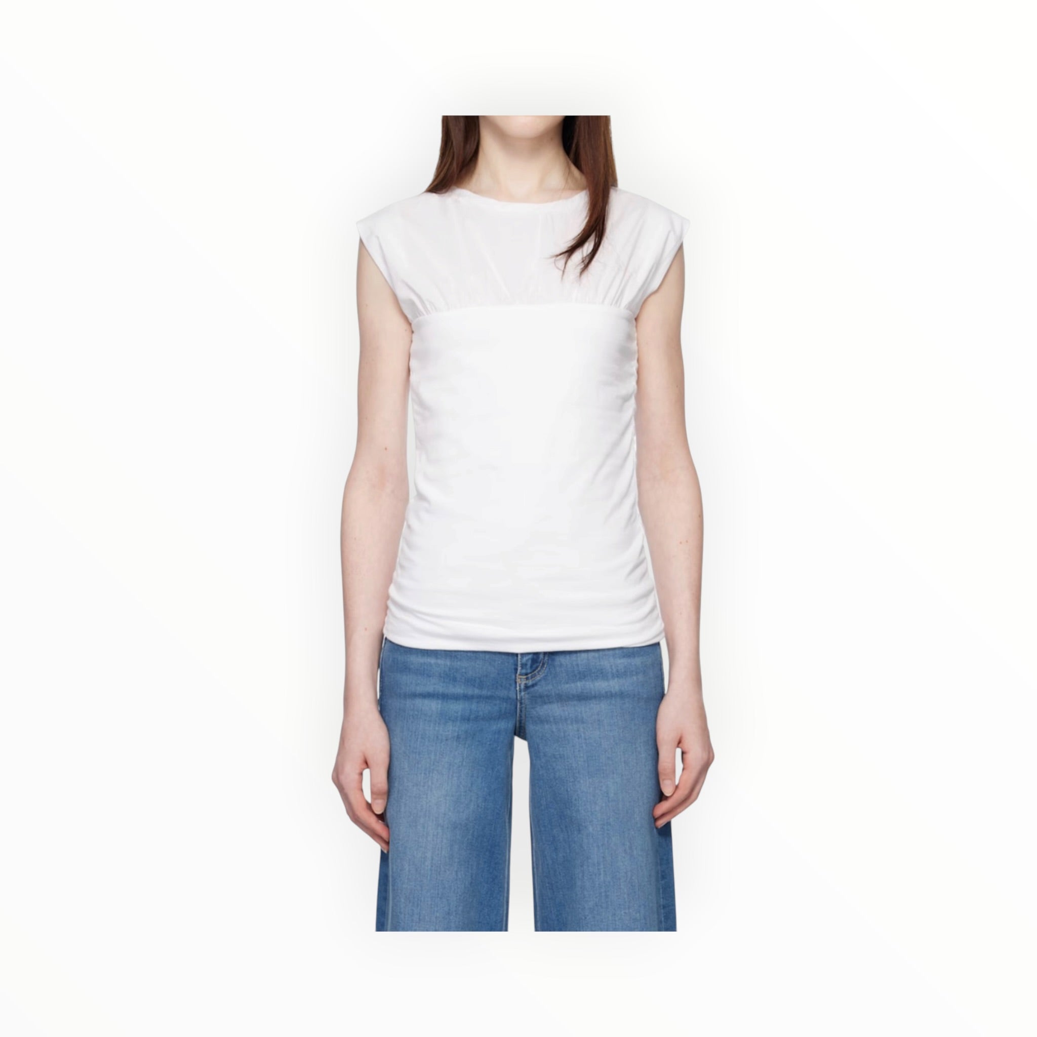 rag & bone The Jersey Banded Top - White