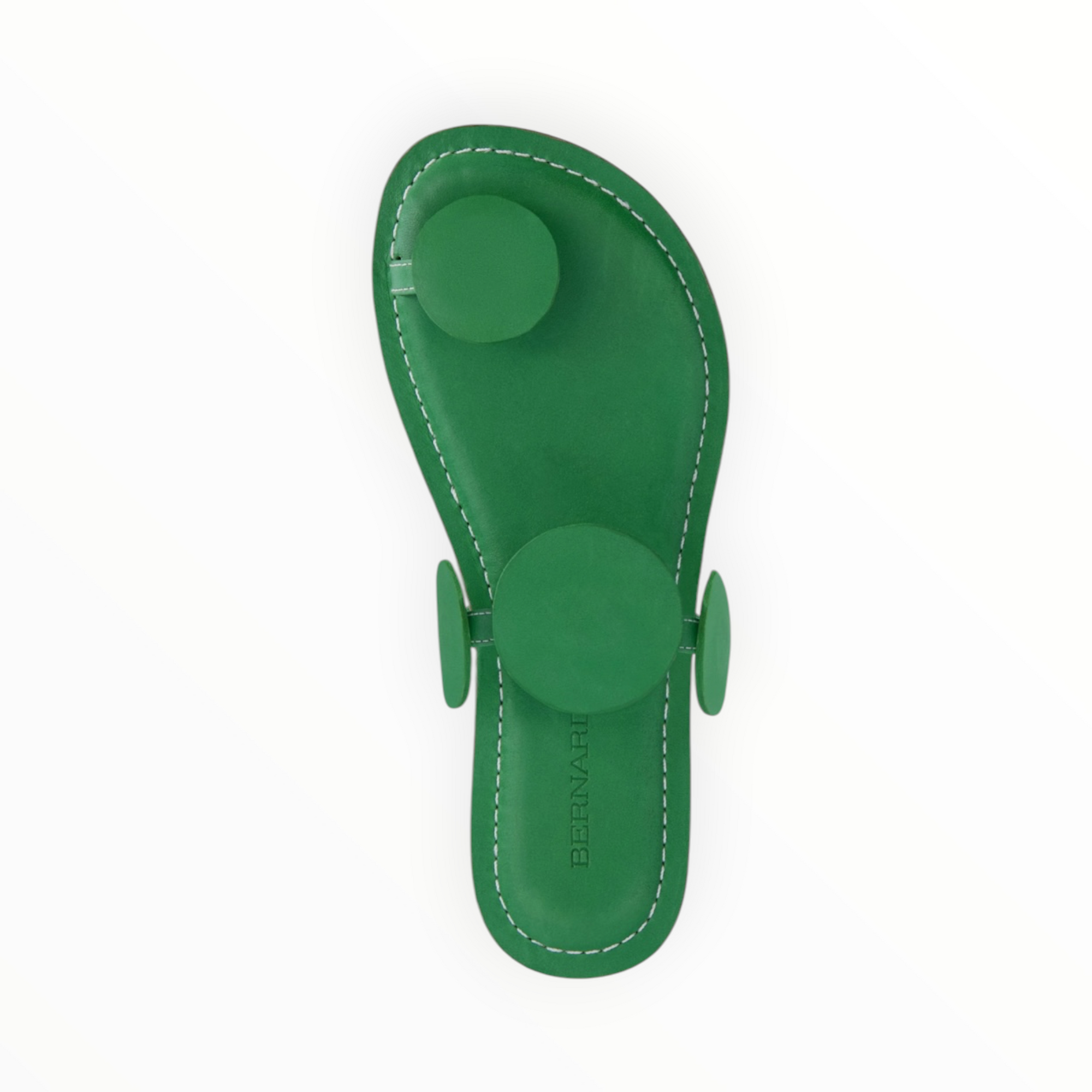 BERNARDO New Moon Toe Ring Sandal - Kelly Green Antique Calf