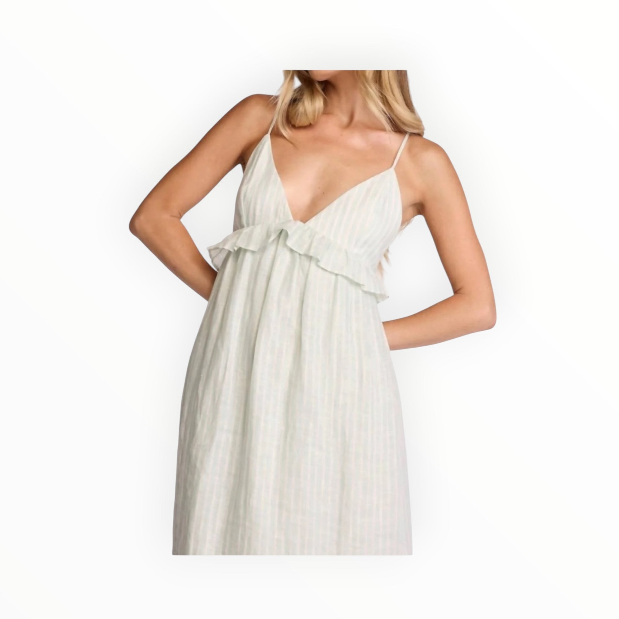 sundays Marceline Dress - Sea Foam Stripe