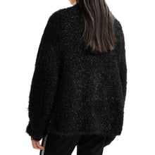 Essentiel Antwerp Textured Cardigan With Metallic Finish - Black
