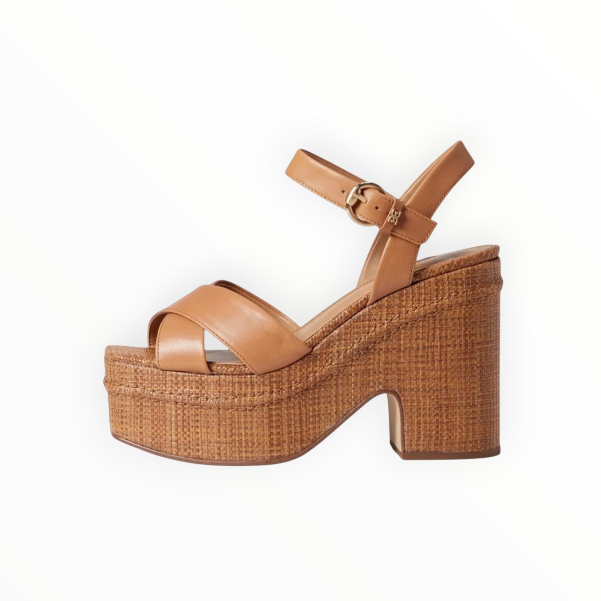 Sam Edelman Trianna Strappy Espadrille Platform Sandals - Cuoio Brown