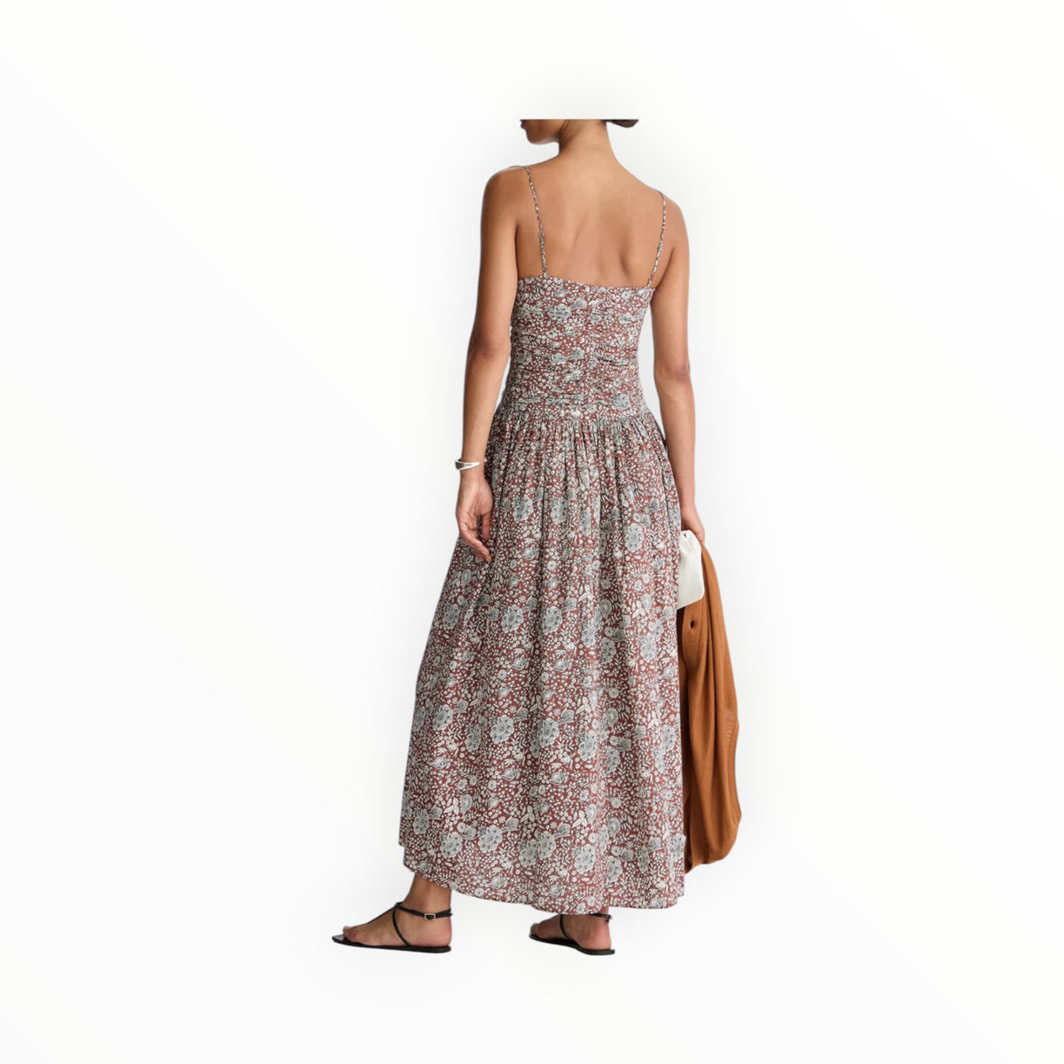 Apiece Apart Jana Ruched Bodice Maxi - Clay Floral