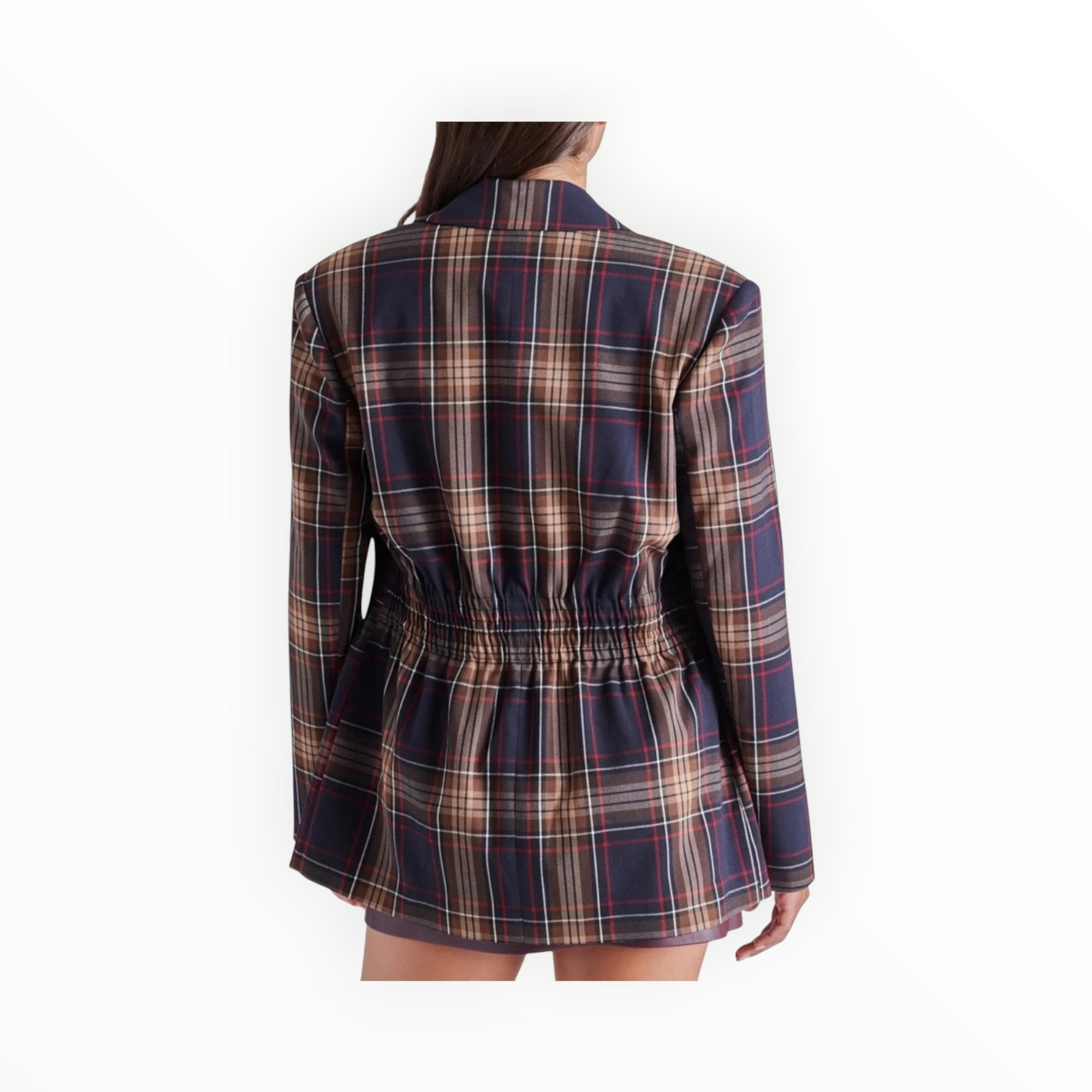 Steve Madden The Frida Blazer - Navy Plaid