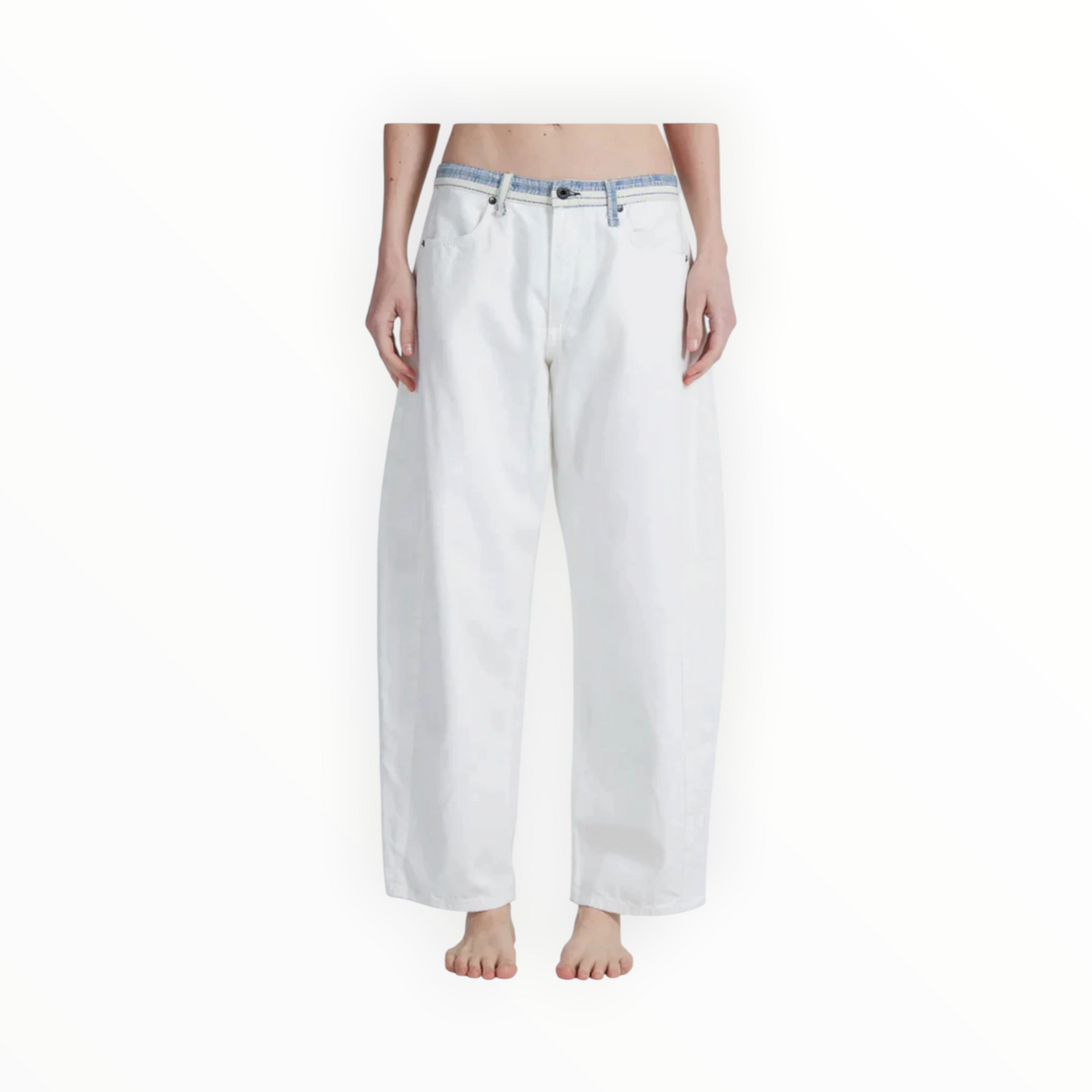 ASKK NY Catamaran Jean - White Sashiko