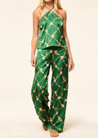 MISA Izzie Pants - Tulip Lattice Satin
