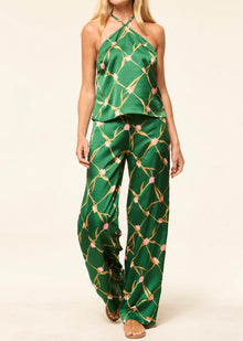 MISA Izzie Pants - Tulip Lattice Satin