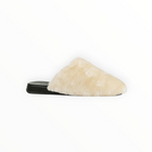 All Black Fun Fur Slipper - Beige