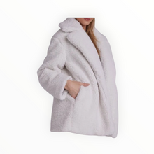 Bella Dahl Oversized Notch Collar Teddy Coat - Winter White
