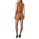endless rose Tweed Short Sleeveless Jacket - Camel