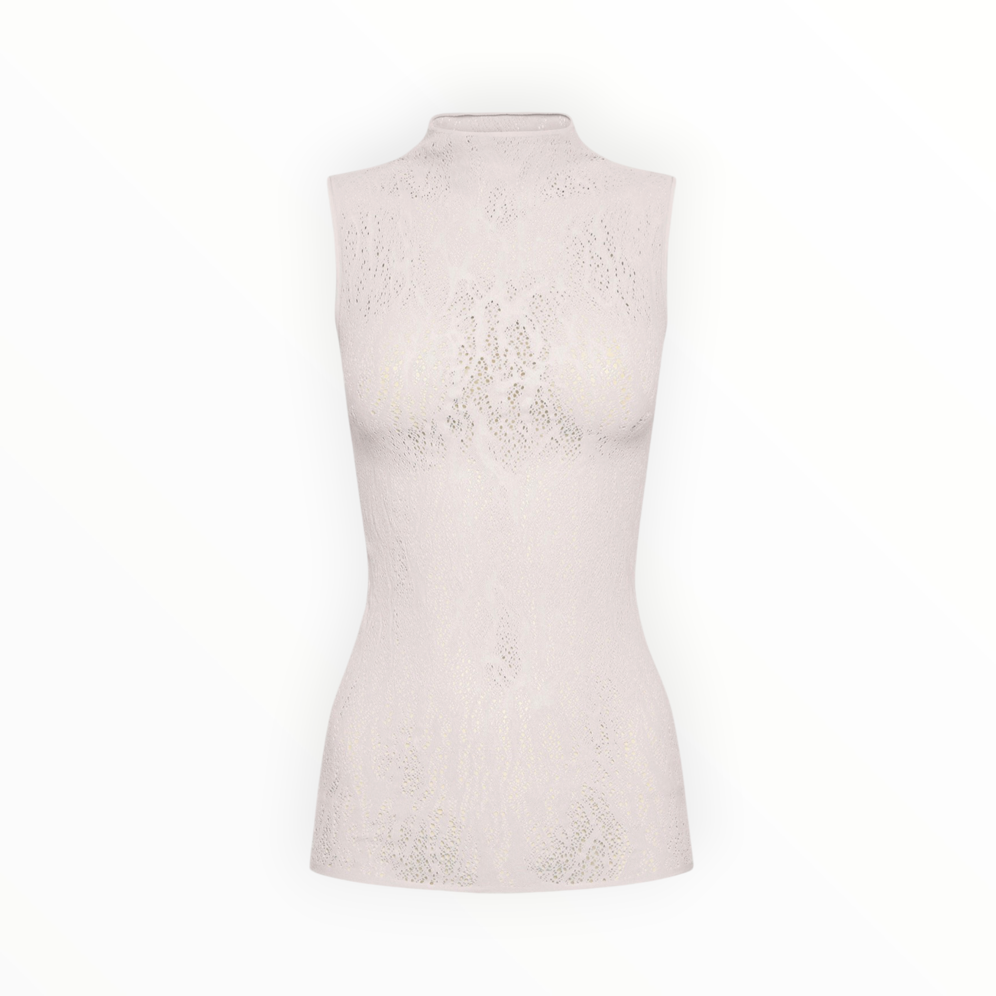 Wolford Snake Lace Top Sleeveless - Platinum