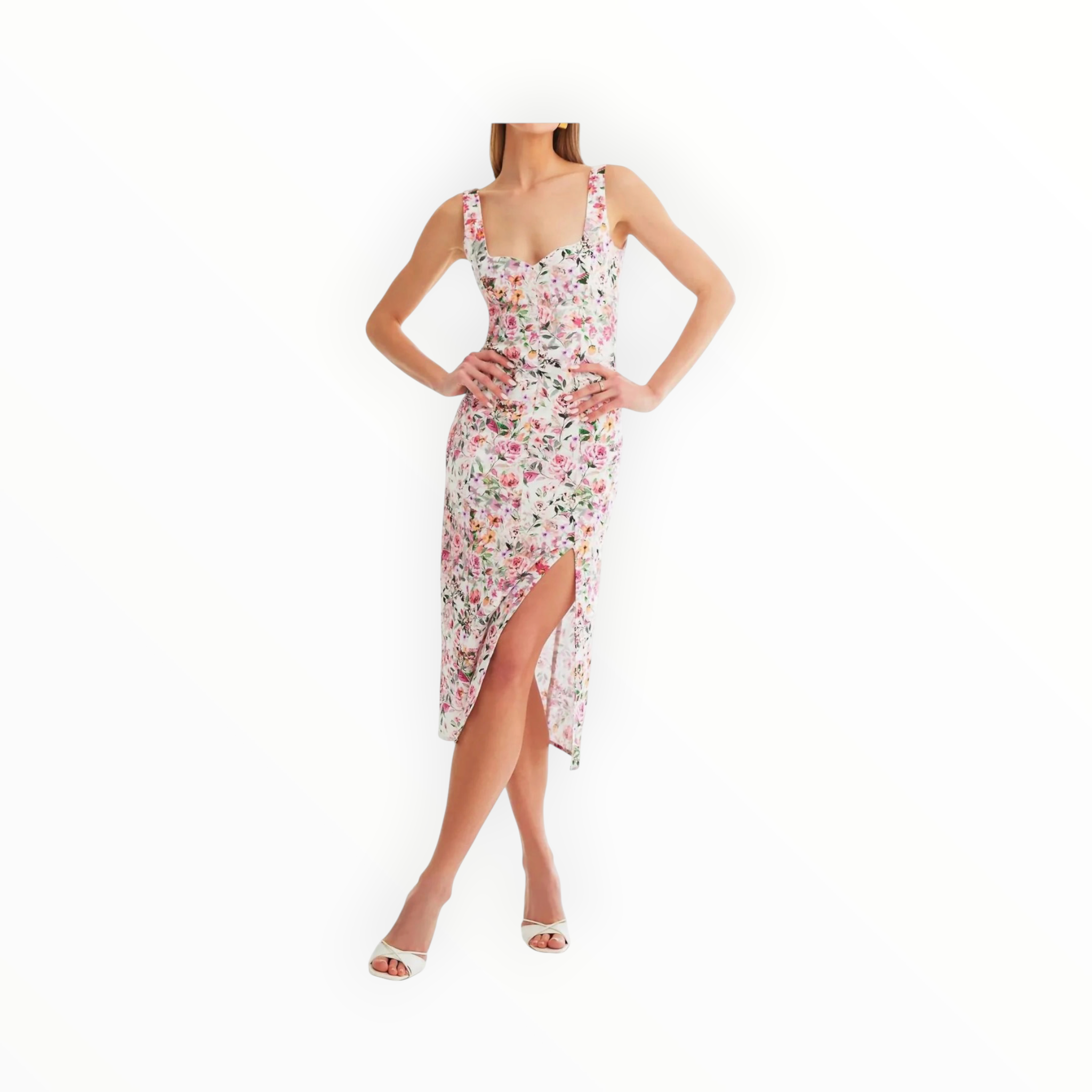Generation Love Eugenia Floral Dress - Zesty Floral White/Pink