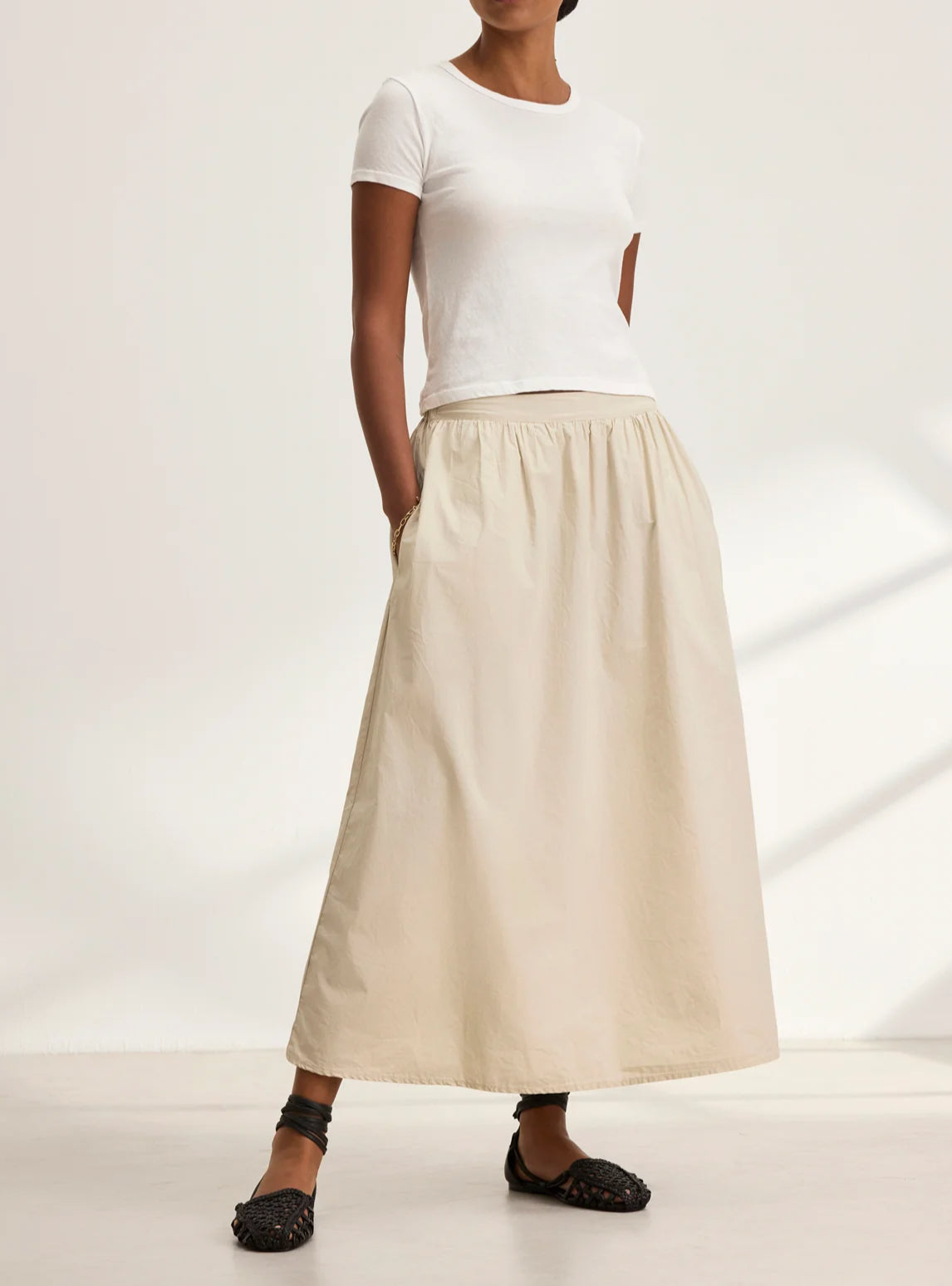 Velvet by Graham & Spencer Bella Skirt - Sesame