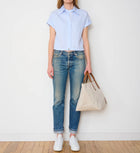 WE-ARE4 The Bungee Shirt - Pale Blue Stripe