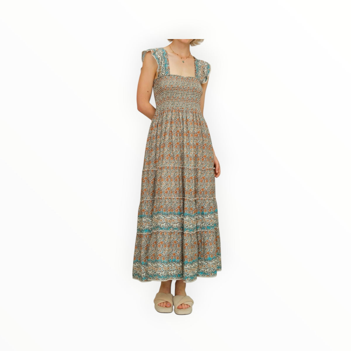 M.A.B.E Jaci Print Maxi Dress - Multi