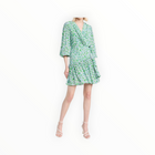 Shoshanna Nicola Floral Print Ruffle Dress - Spring Green Multi
