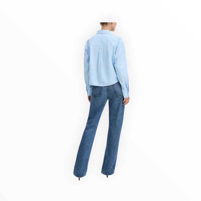 Favorite Daughter The Jenni Top - Light Blue Stripe