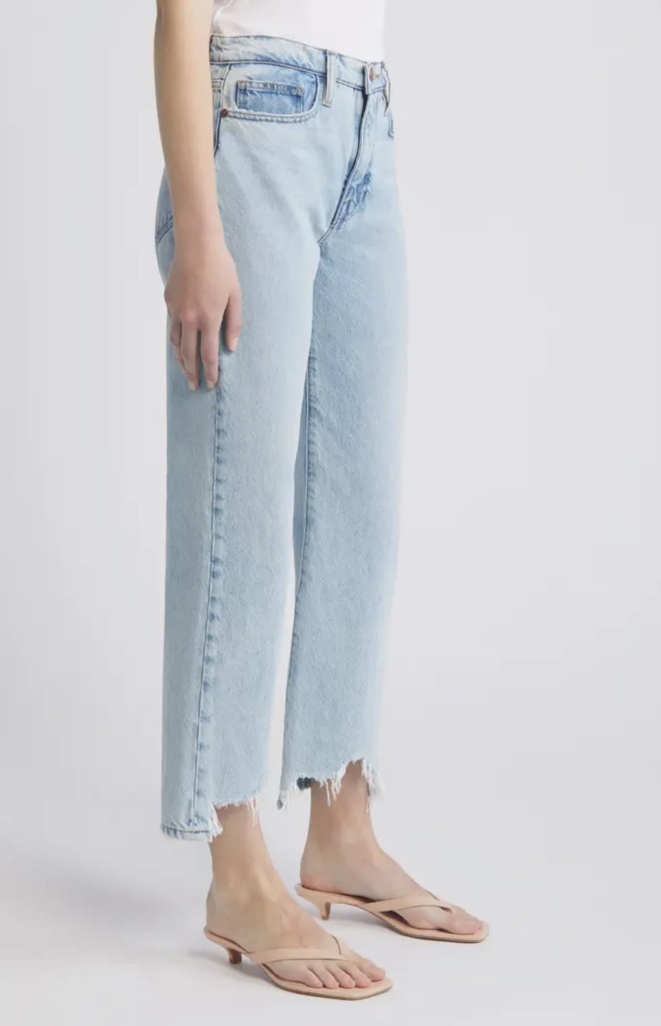 Frame Le Jane Chew Hem Crop - Fizz Indigo