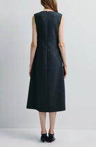 Rue Sophie Roze A-line Midi Dress - Charcoal Grey