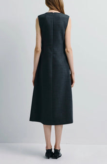 Rue Sophie Roze A-line Midi Dress - Charcoal Grey