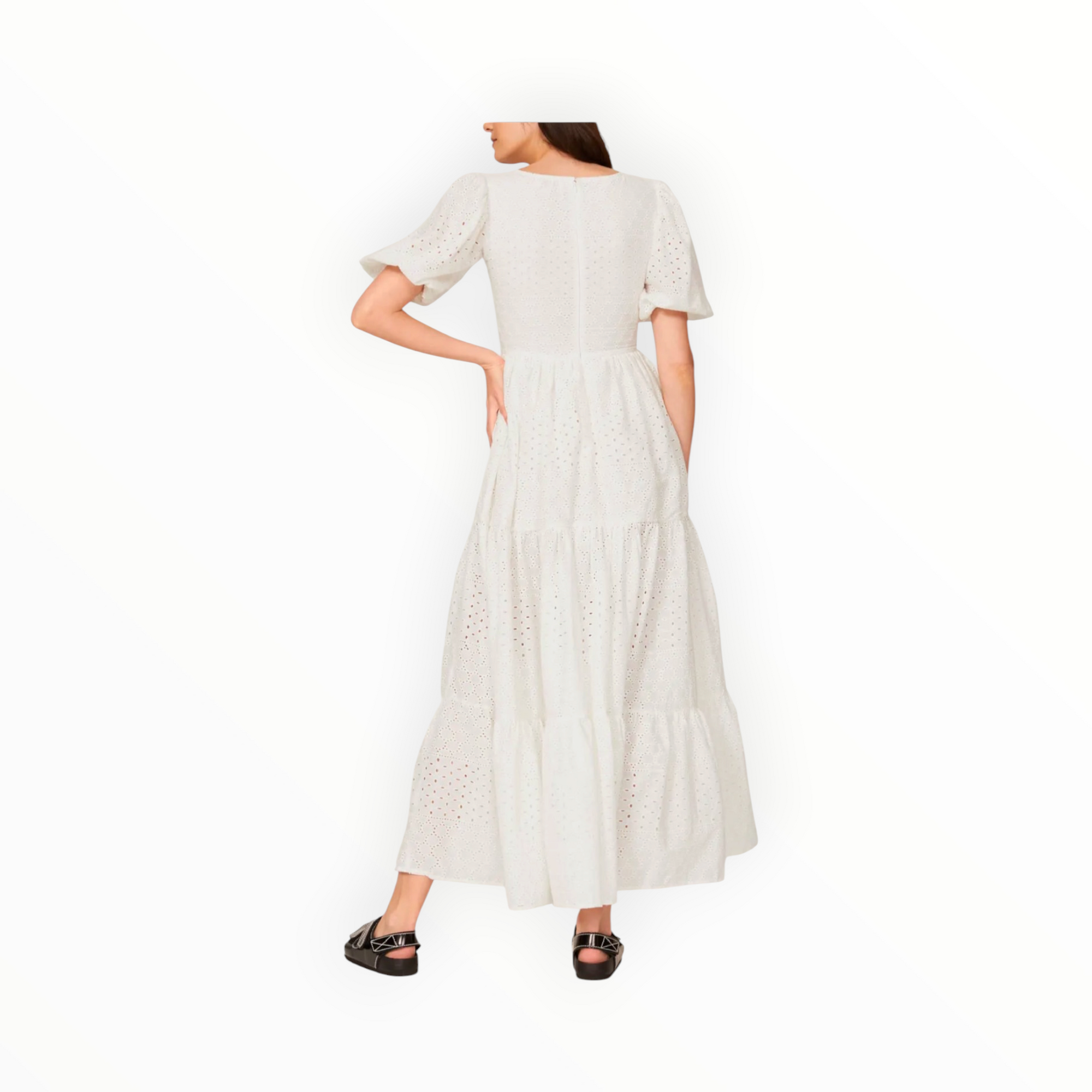 MILLE Maja Dress - Pearl Eyelet
