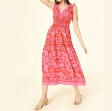 Omika Rosalita Midi Dress - Cierra Grapefruit