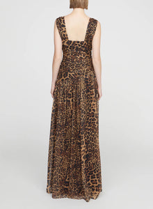 Halston Claudia Chiffon Gown - Leopard