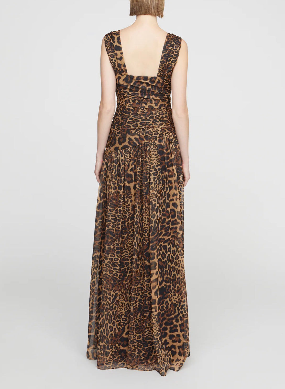 Halston Claudia Chiffon Gown - Leopard