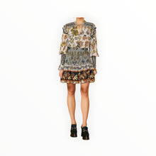 Farm Rio Floral Tapestry Mini Dress - Silver