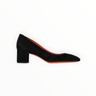 Santoni Fight Suede Pump 50mm - Black