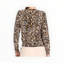 Minnie Rose Cotton Cashmere Leopard Print Crew